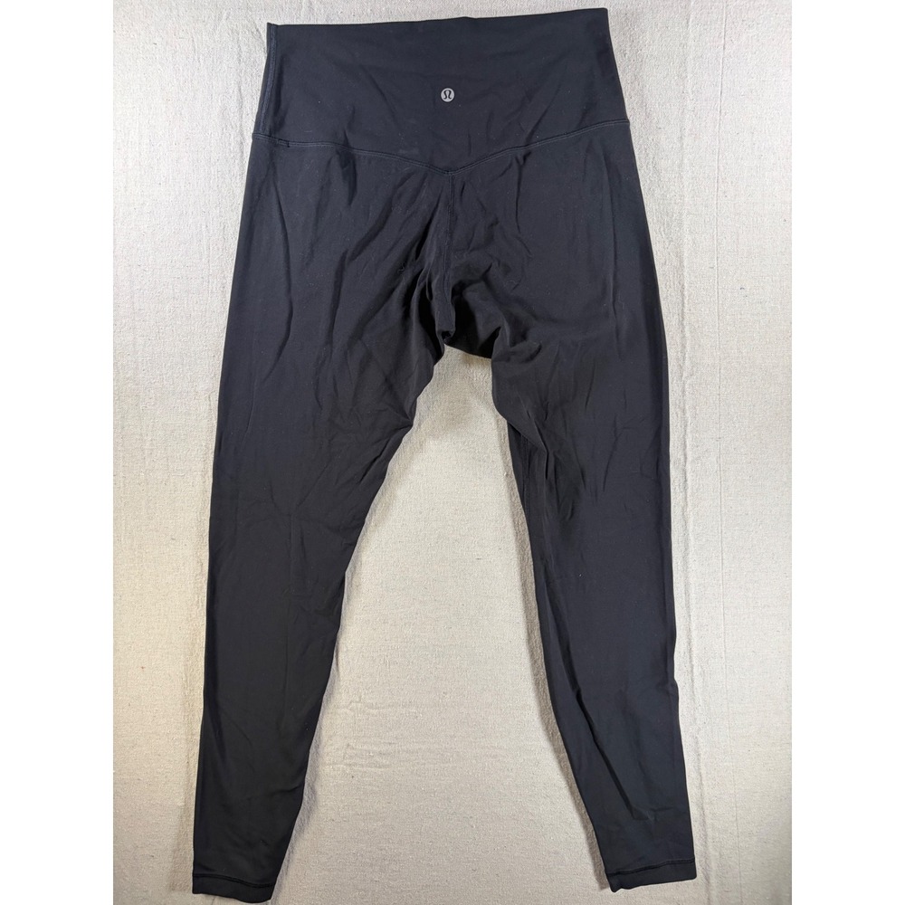 Lululemon Leggings Womens Approx. Size 12 Black High Rise Stretch Yoga Pants